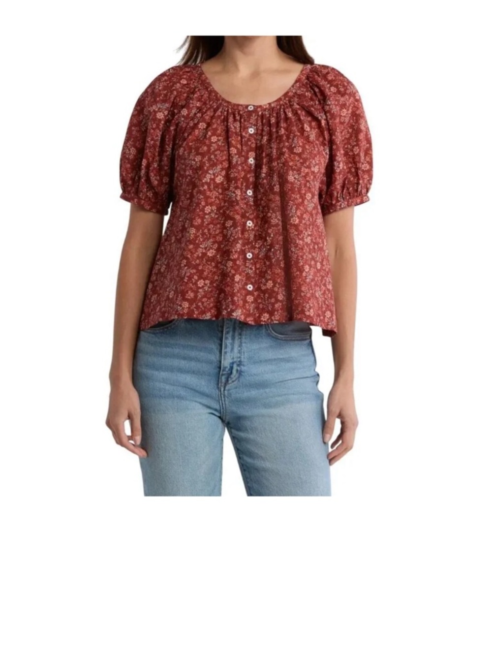 Madewell Emilina Puff Sleeve Blouse

#100%cotton